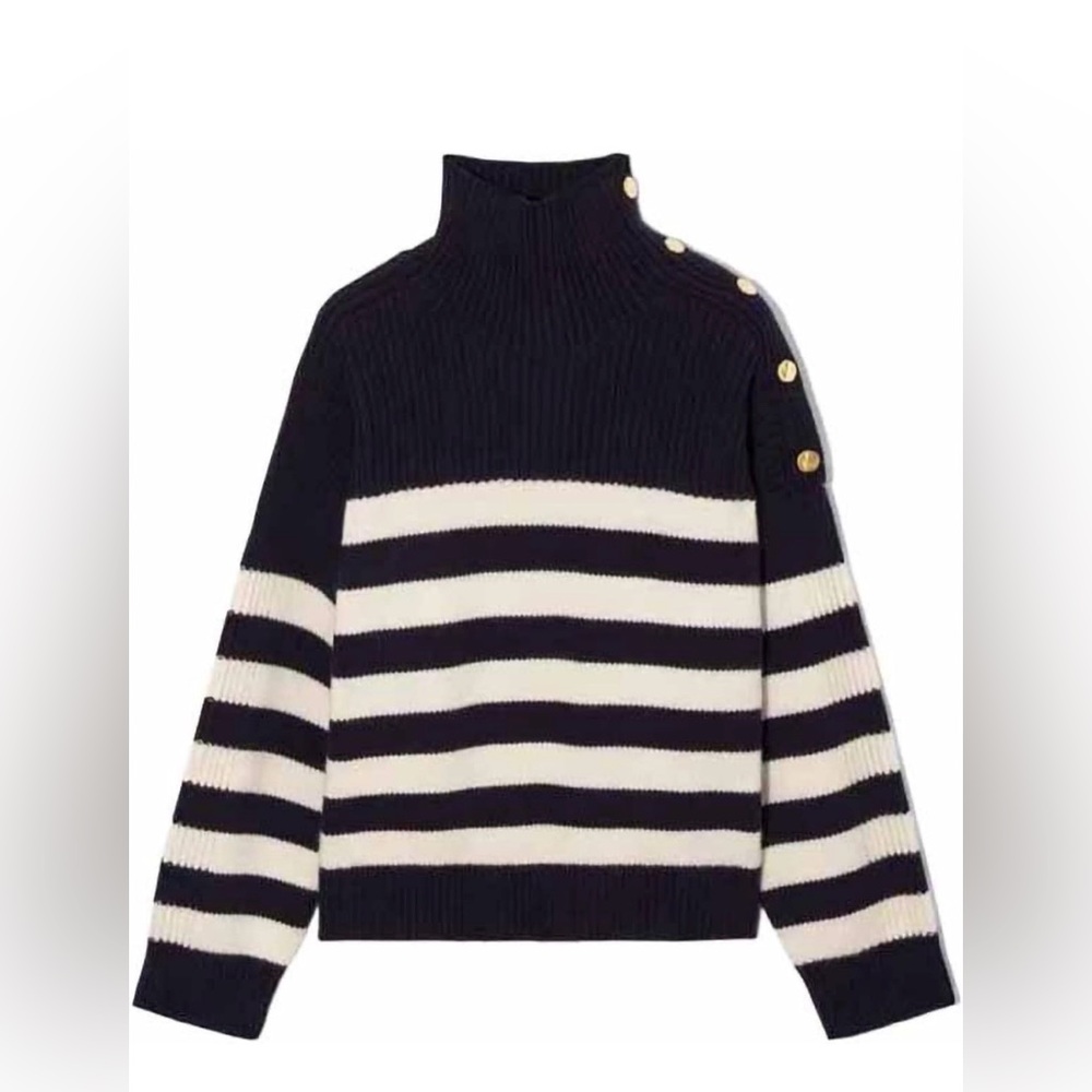 Striped Nautical turtleneck sweater